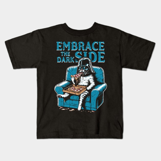 Embrace The Dark Side Kids T-Shirt by Trendsdk